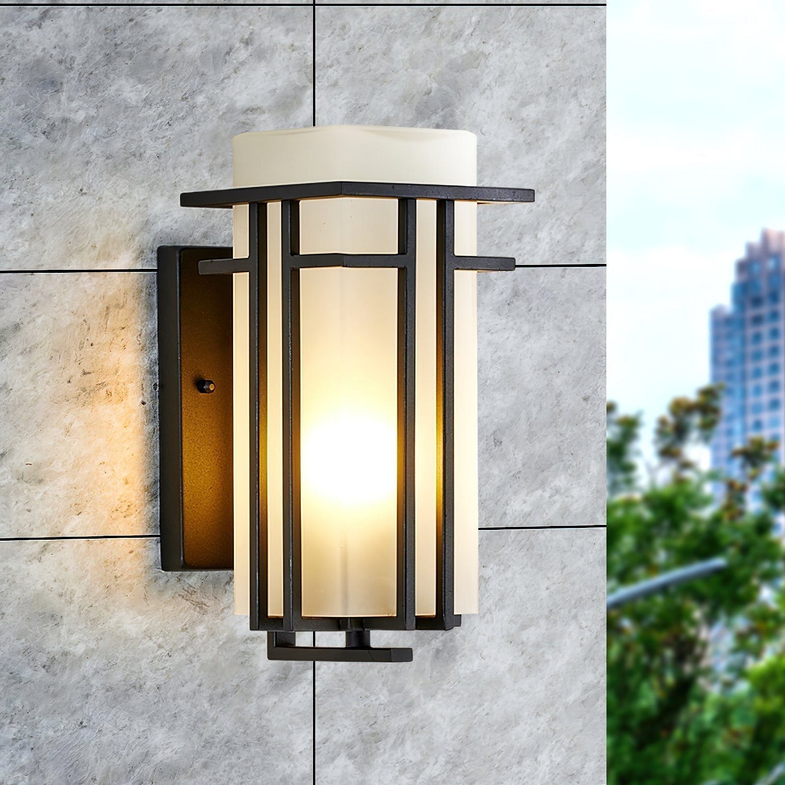 Lustra Lampe Murale Extérieure en Fer Lanterne Rétro
