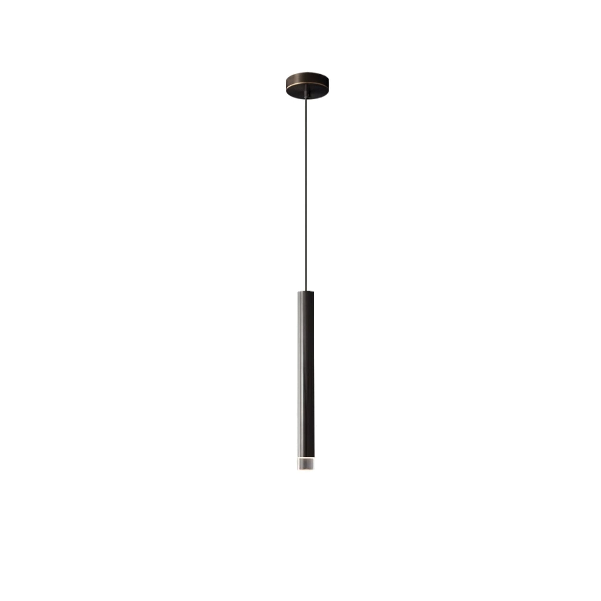 Cetheel Lampe Suspendue Minimaliste en Laiton et Plastique