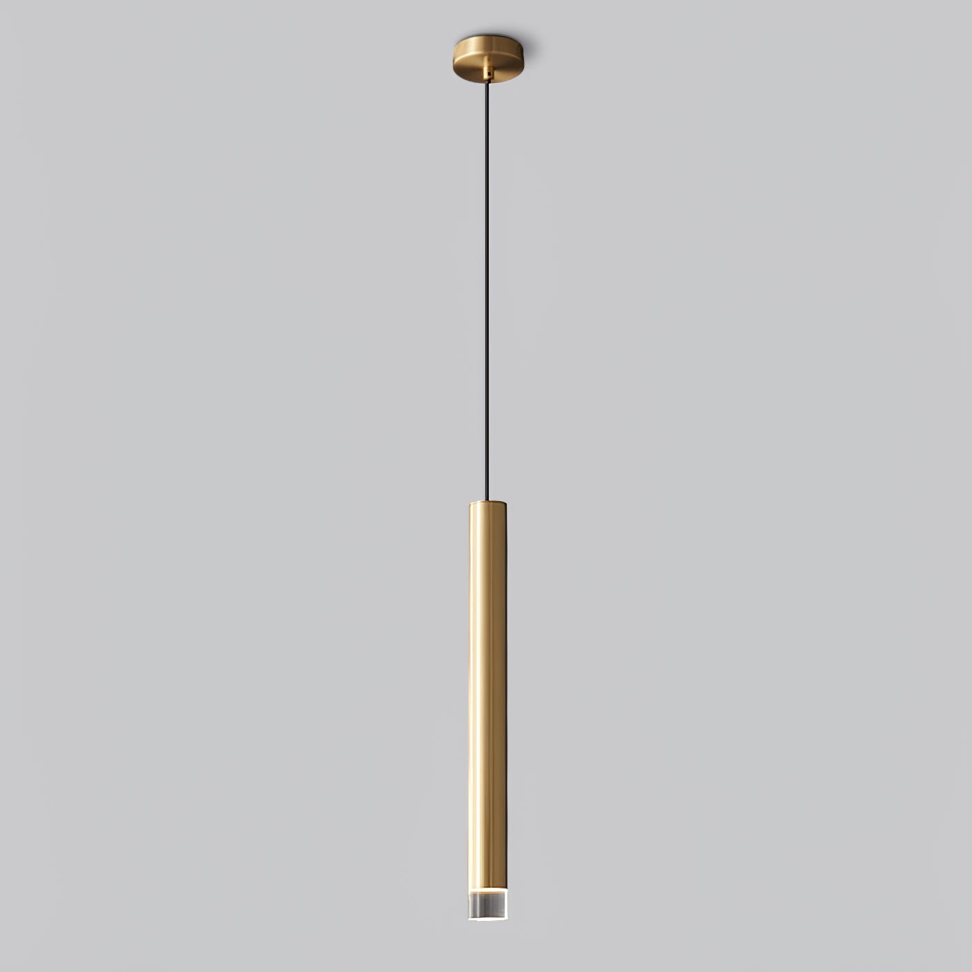 Cetheel Lampe Suspendue Minimaliste en Laiton et Plastique