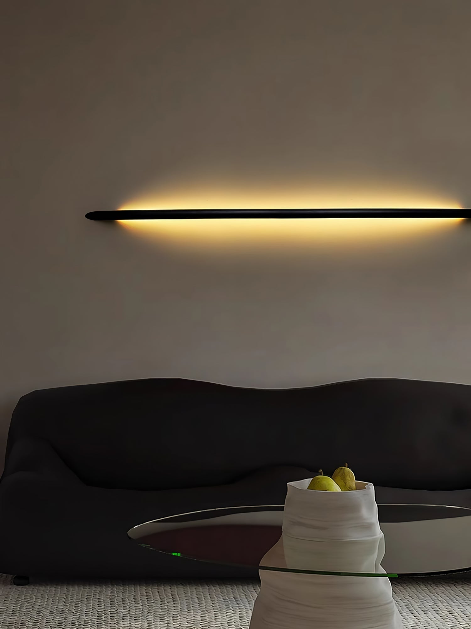 Evvinos Moderne Minimaliste Linéaire Bois Luminaire Mural