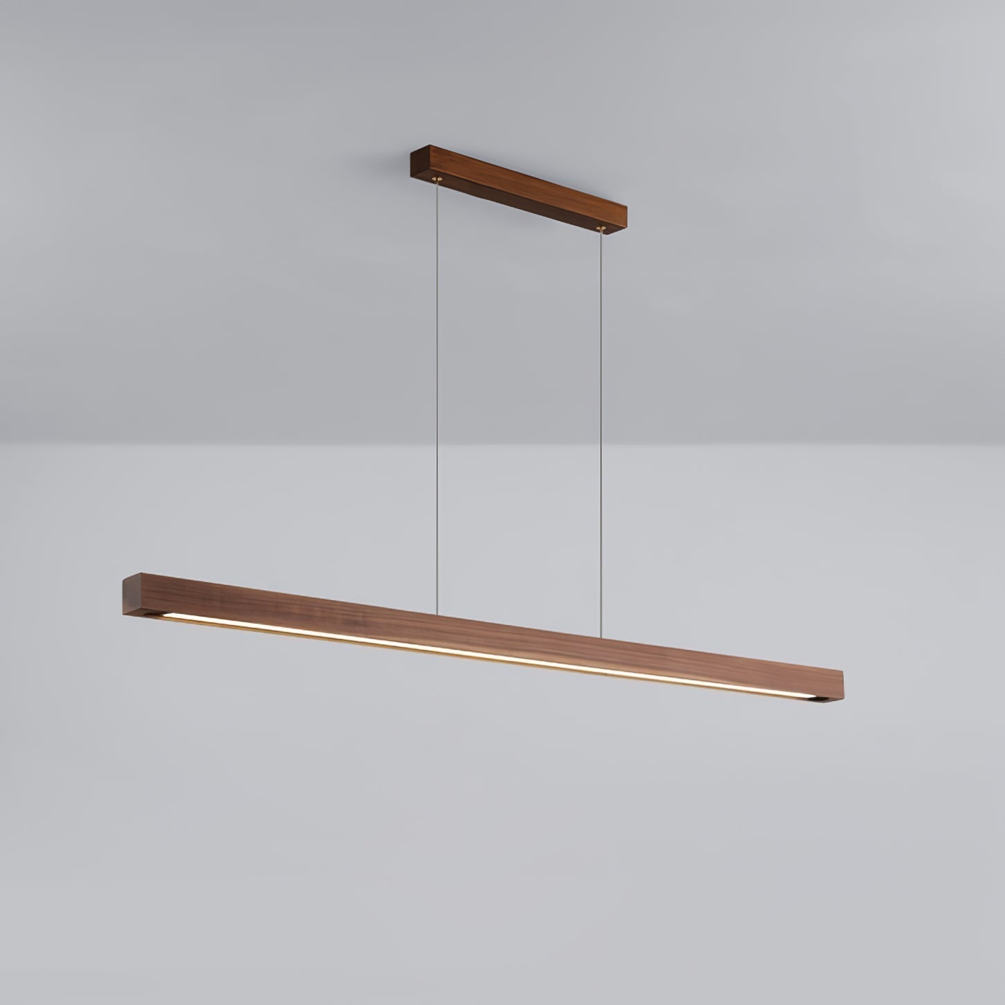 Elowen Suspension linéaire minimaliste en bois