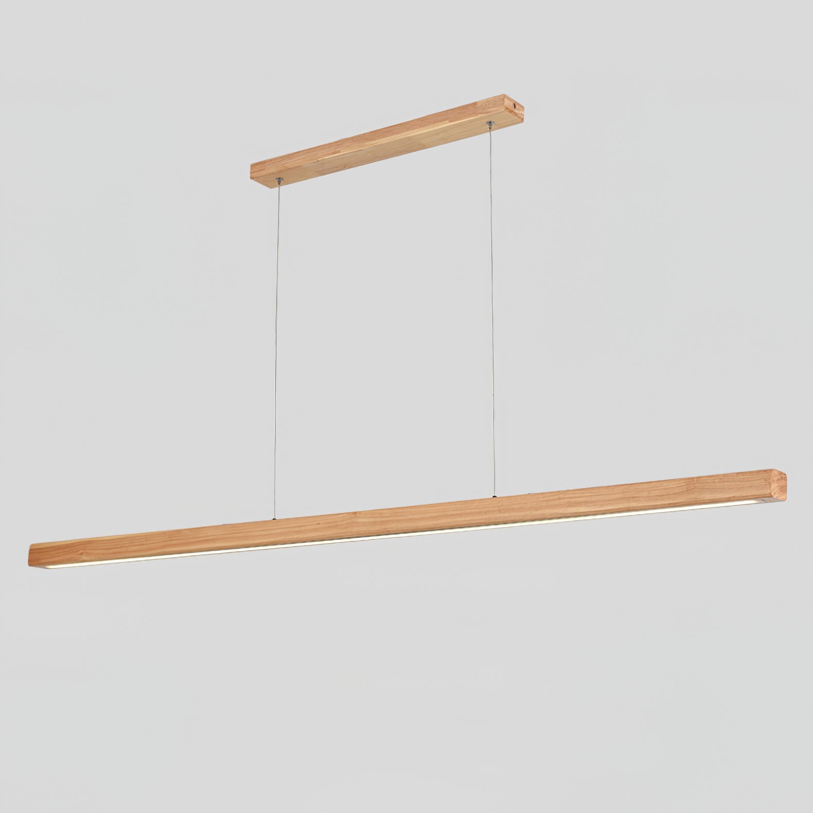 Elowen Suspension linéaire minimaliste en bois