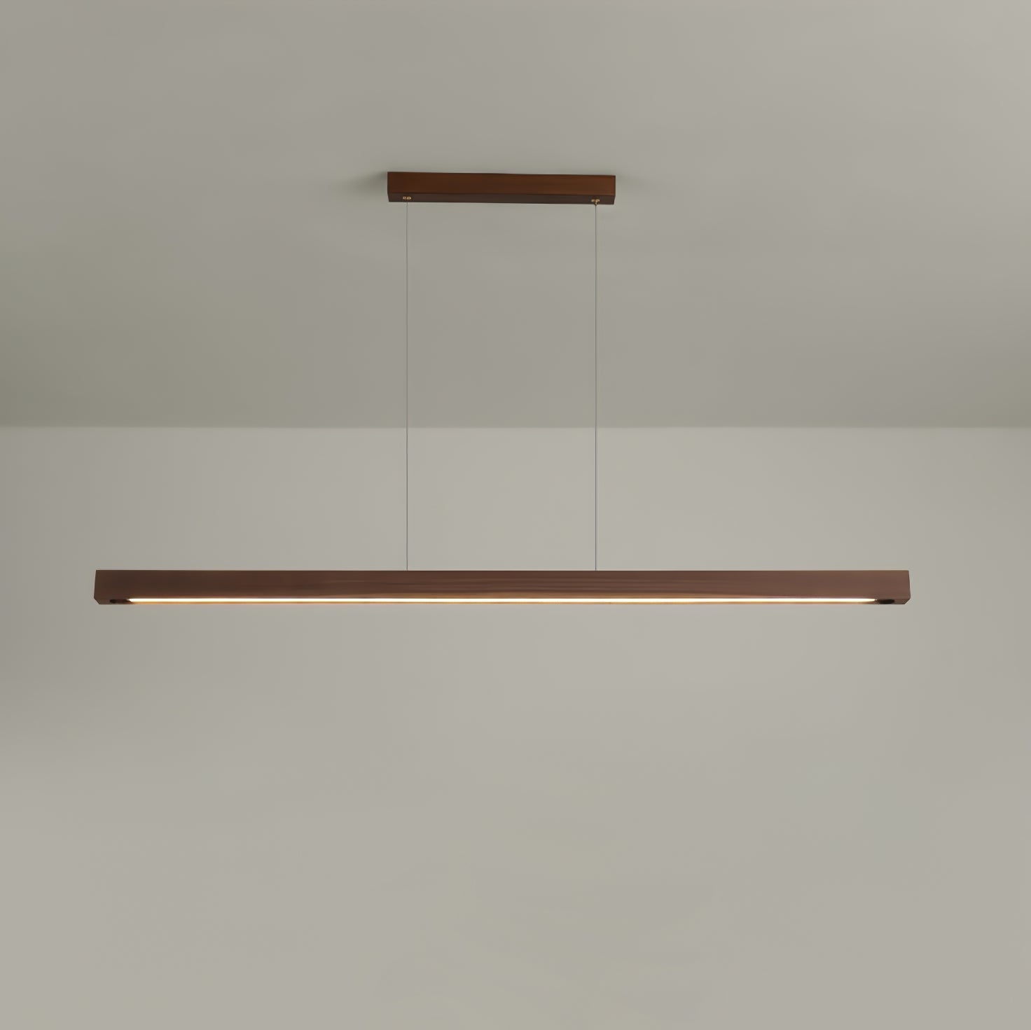 Elowen Suspension linéaire minimaliste en bois