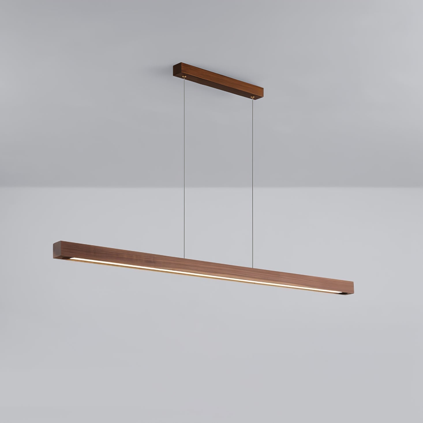 Elowen Suspension linéaire minimaliste en bois