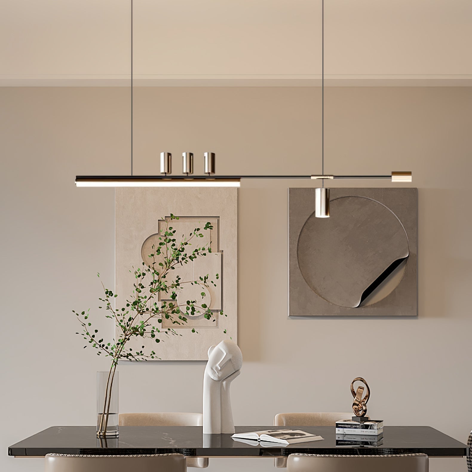 Emirel Suspension Linéaire Métal Minimaliste