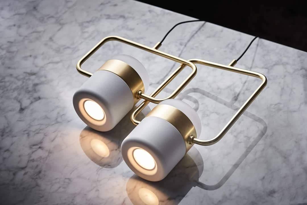 Solara Suspension Ajustable en Verre avec Laiton