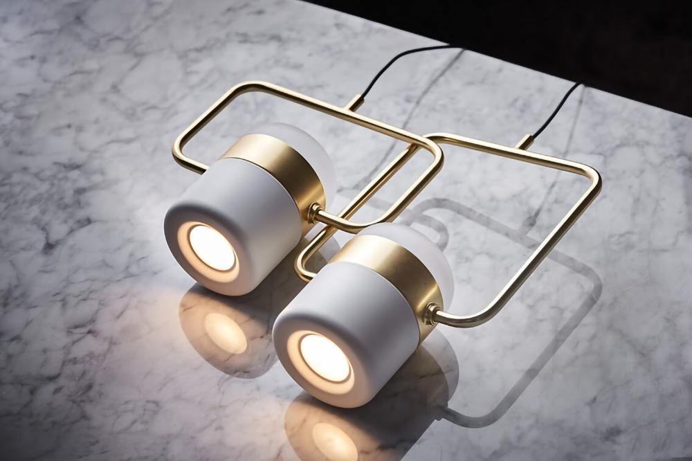Solara Suspension Ajustable en Verre avec Laiton