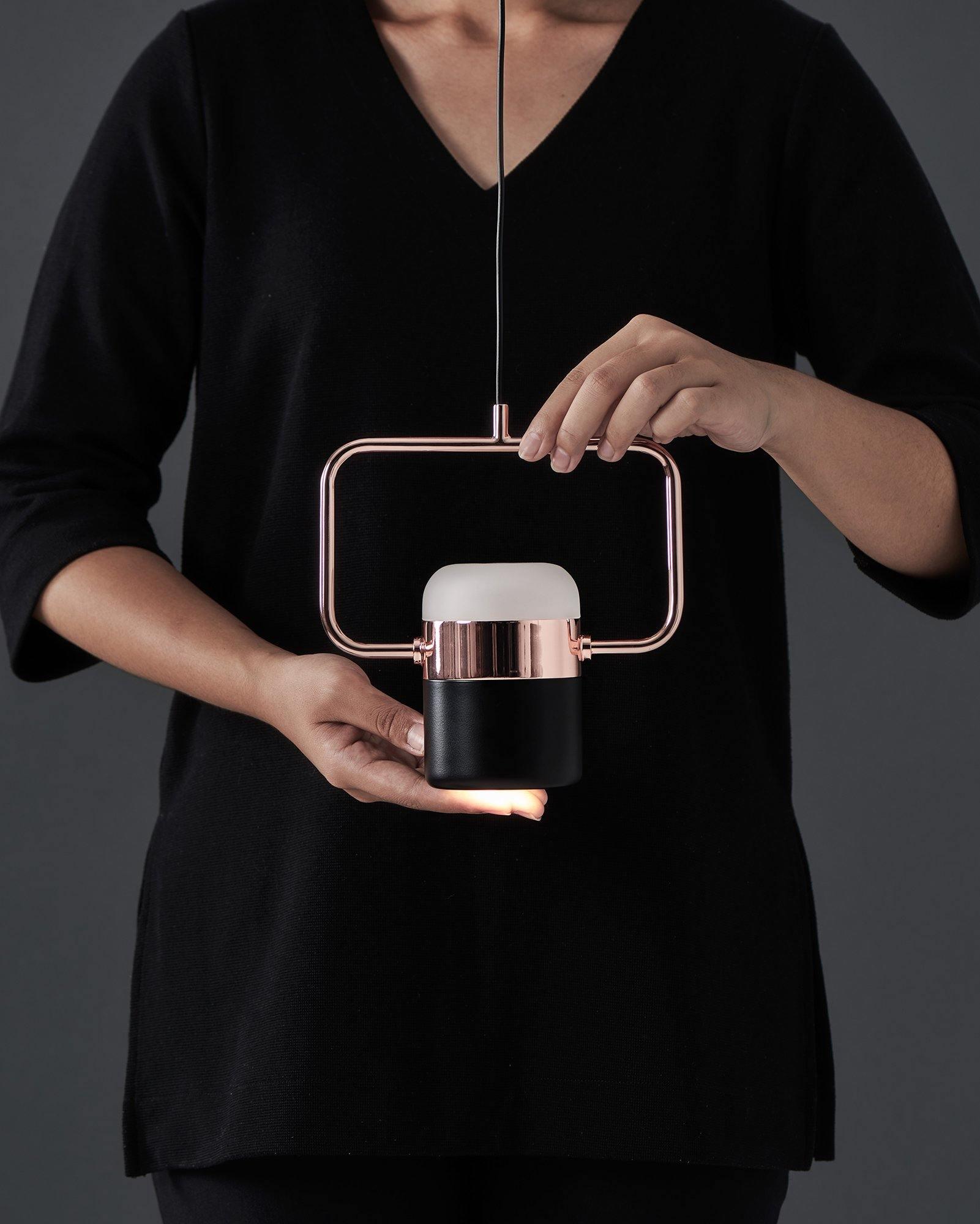 Solara Suspension Ajustable en Verre avec Laiton