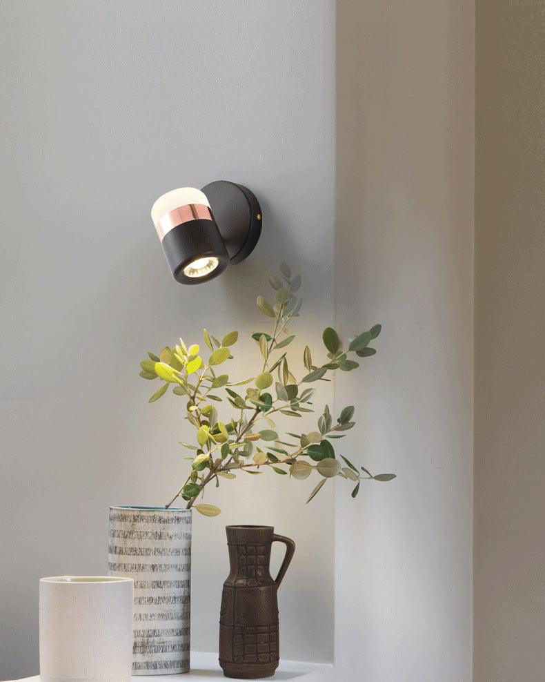 Lustra Applique Murale Verre Noir Ajustable
