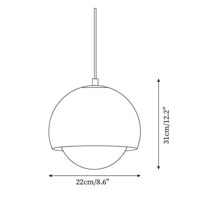 Tera Suspension Rétro Moderne en Verre