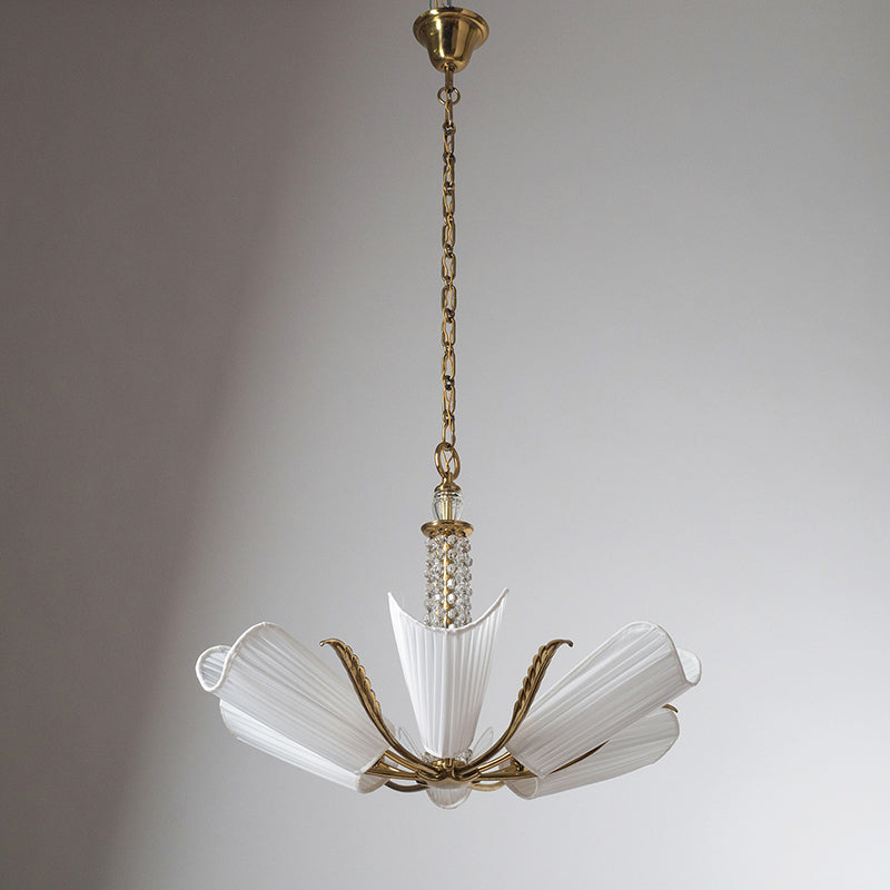 Arsole Lustre en Cristal et Tissu à Créativité Individuelle