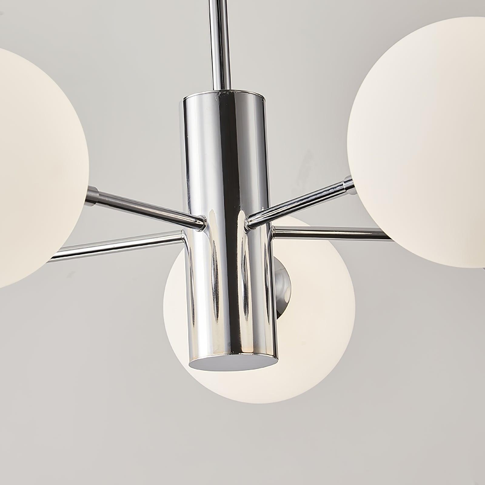 Lustra Lustre Globe en Verre Chromé