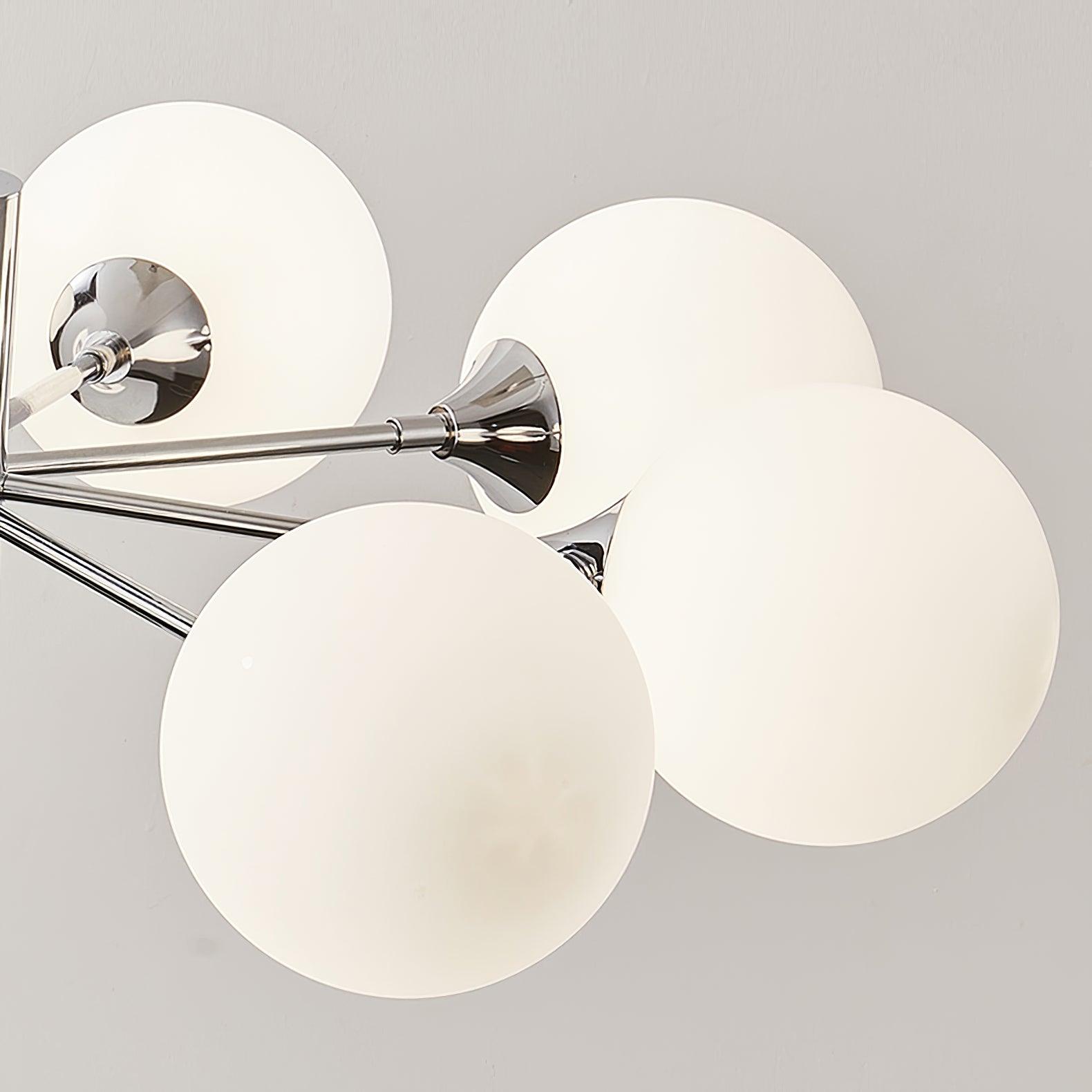 Lustra Lustre Globe en Verre Chromé