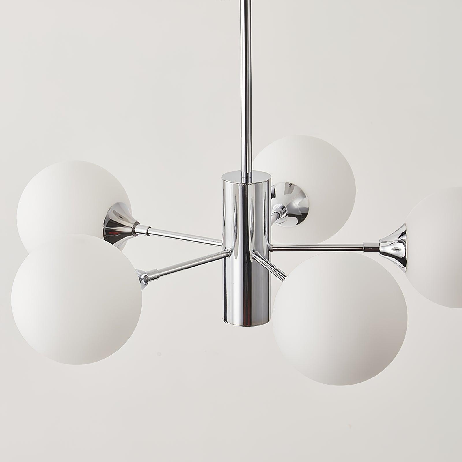 Lustra Lustre Globe en Verre Chromé