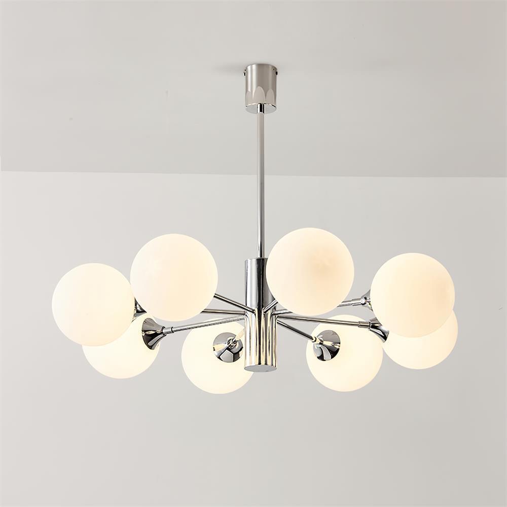 Lustra Lustre Globe en Verre Chromé