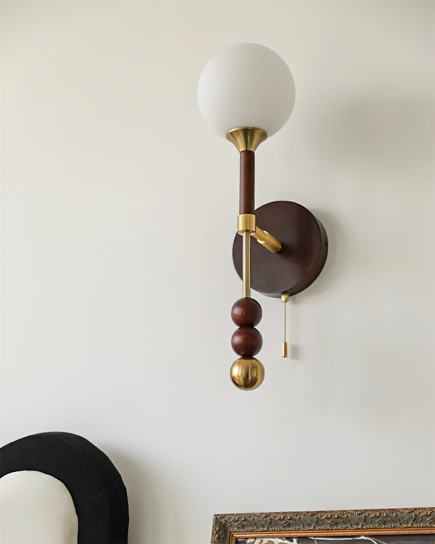 Dream Applique Murale Vintage Verre Bois Noyer