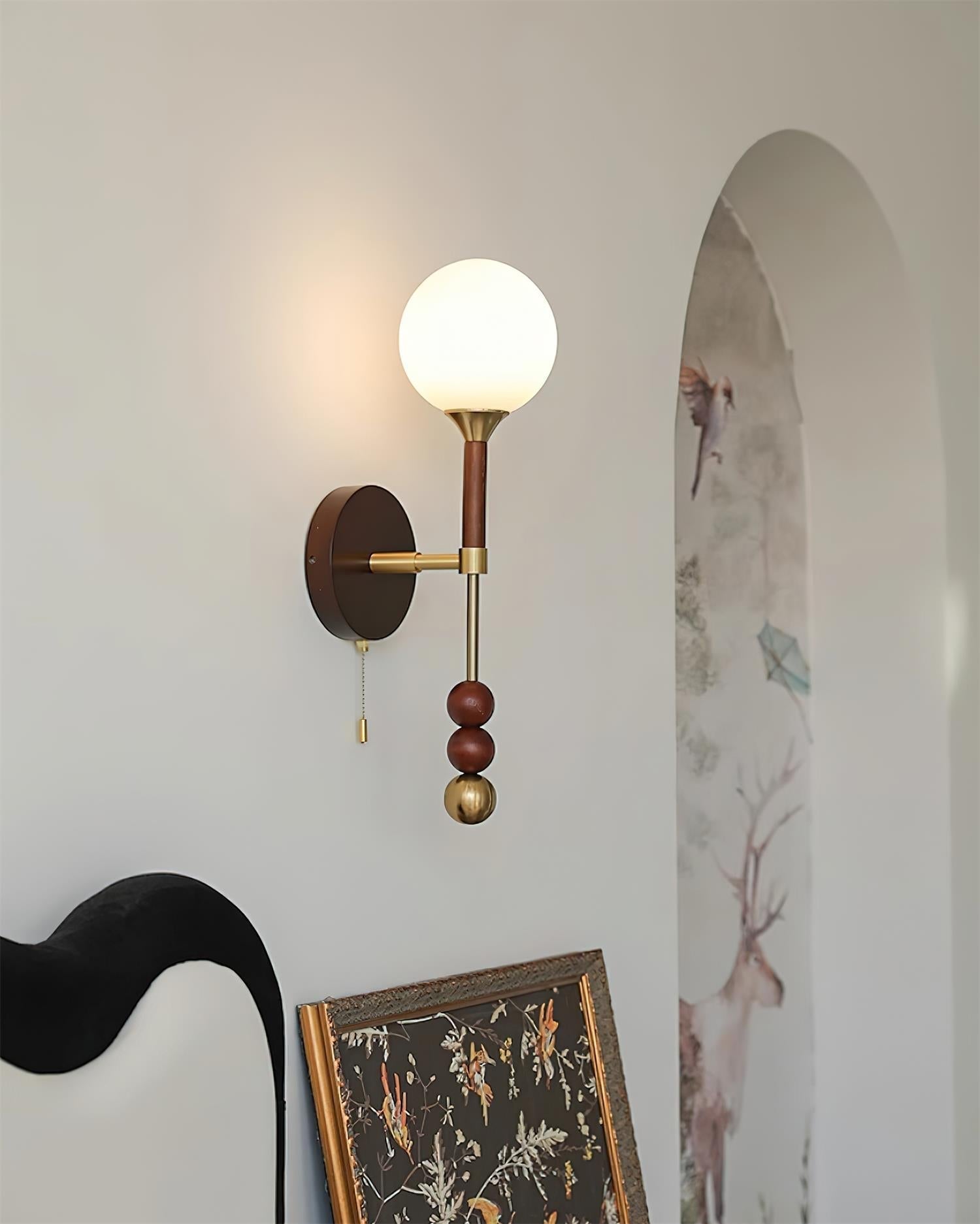 Dream Applique Murale Vintage Verre Bois Noyer