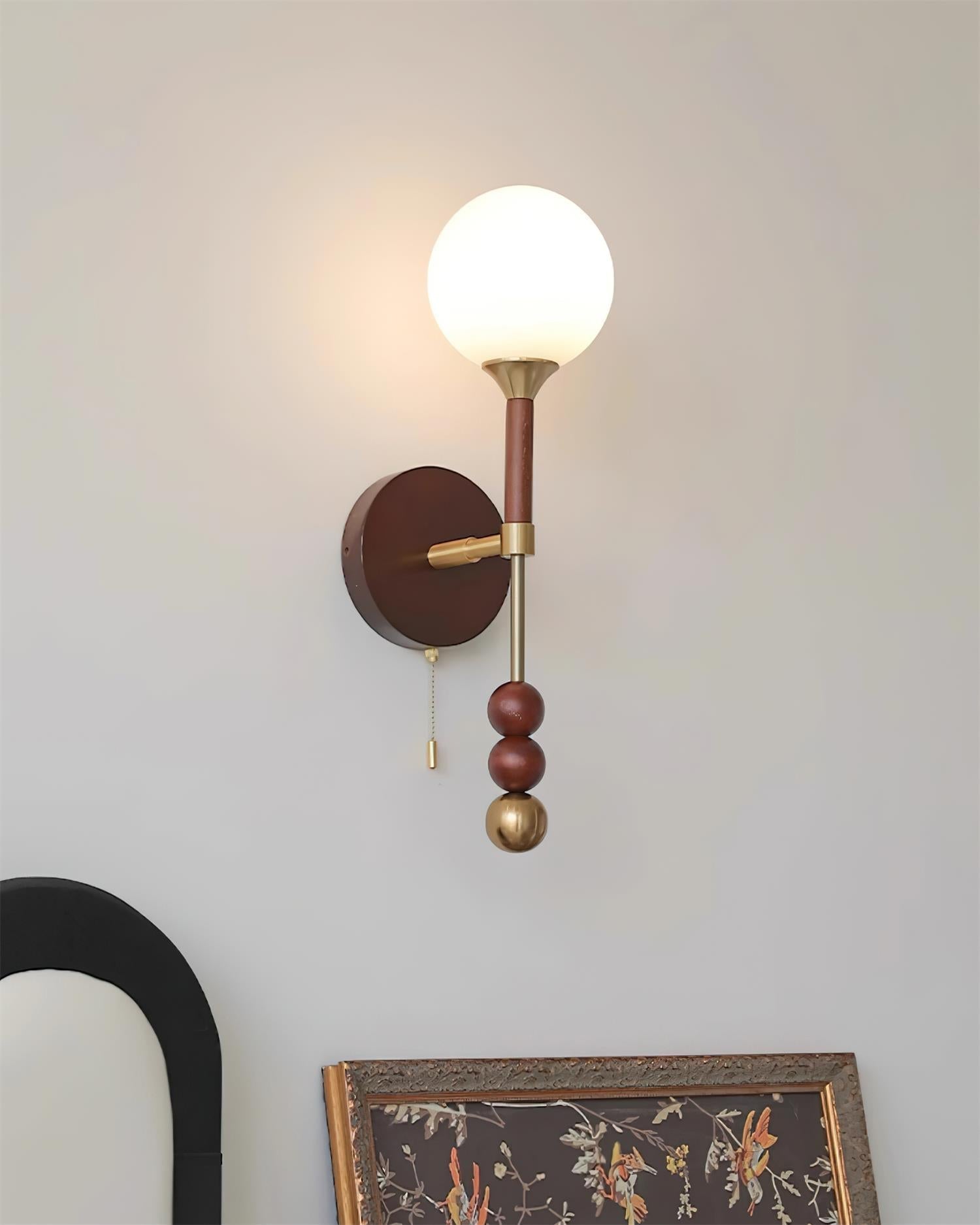 Dream Applique Murale Vintage Verre Bois Noyer
