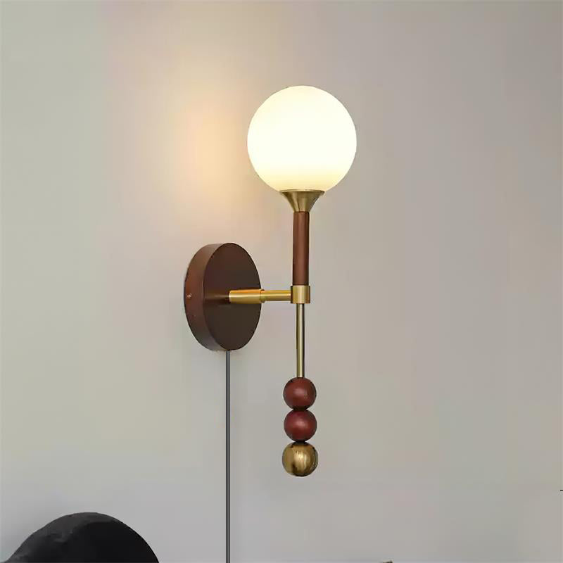 Dream Applique Murale Vintage Verre Bois Noyer