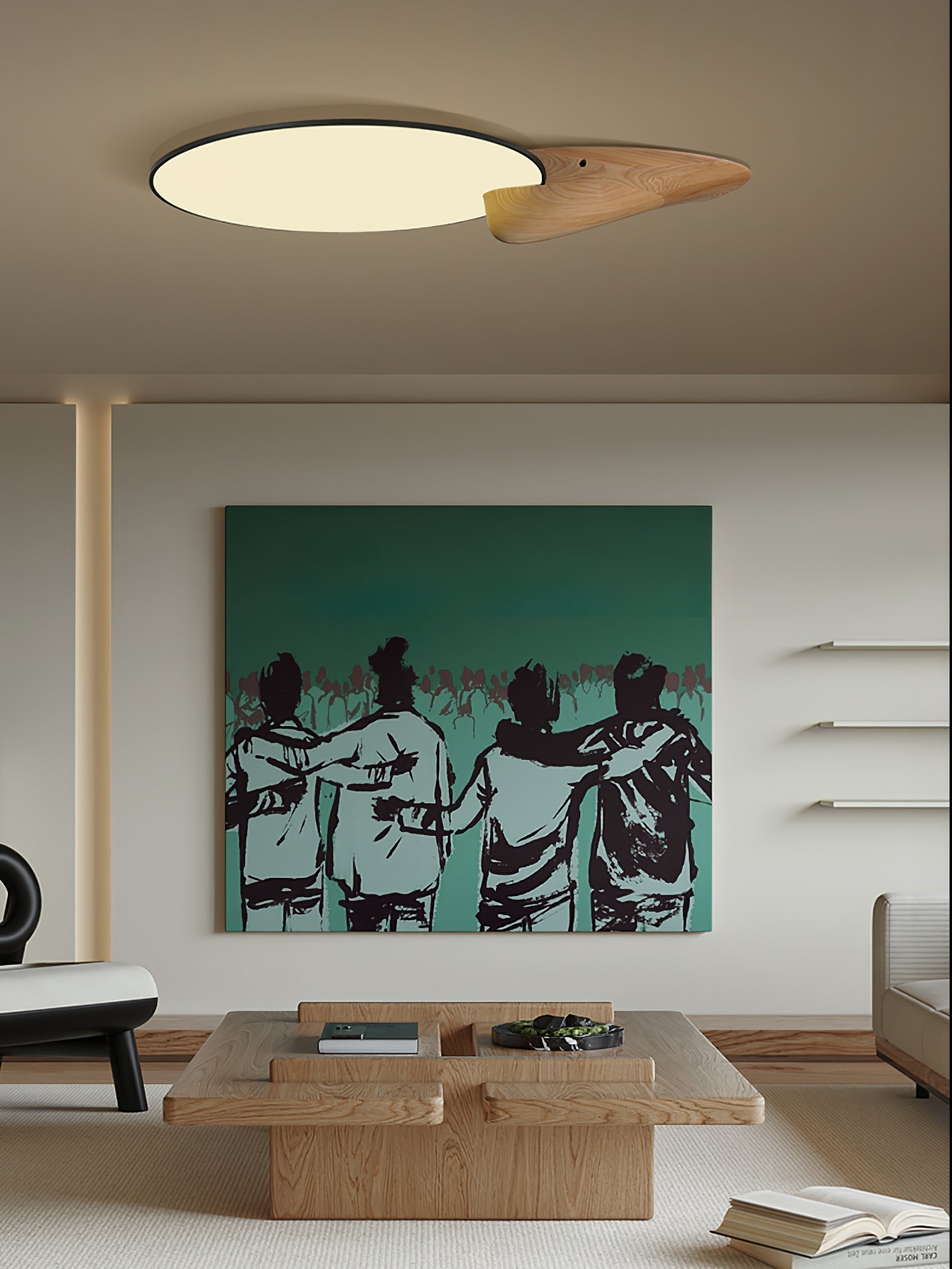 Zovenel Premium Élégance Pic Bois Plafonnier