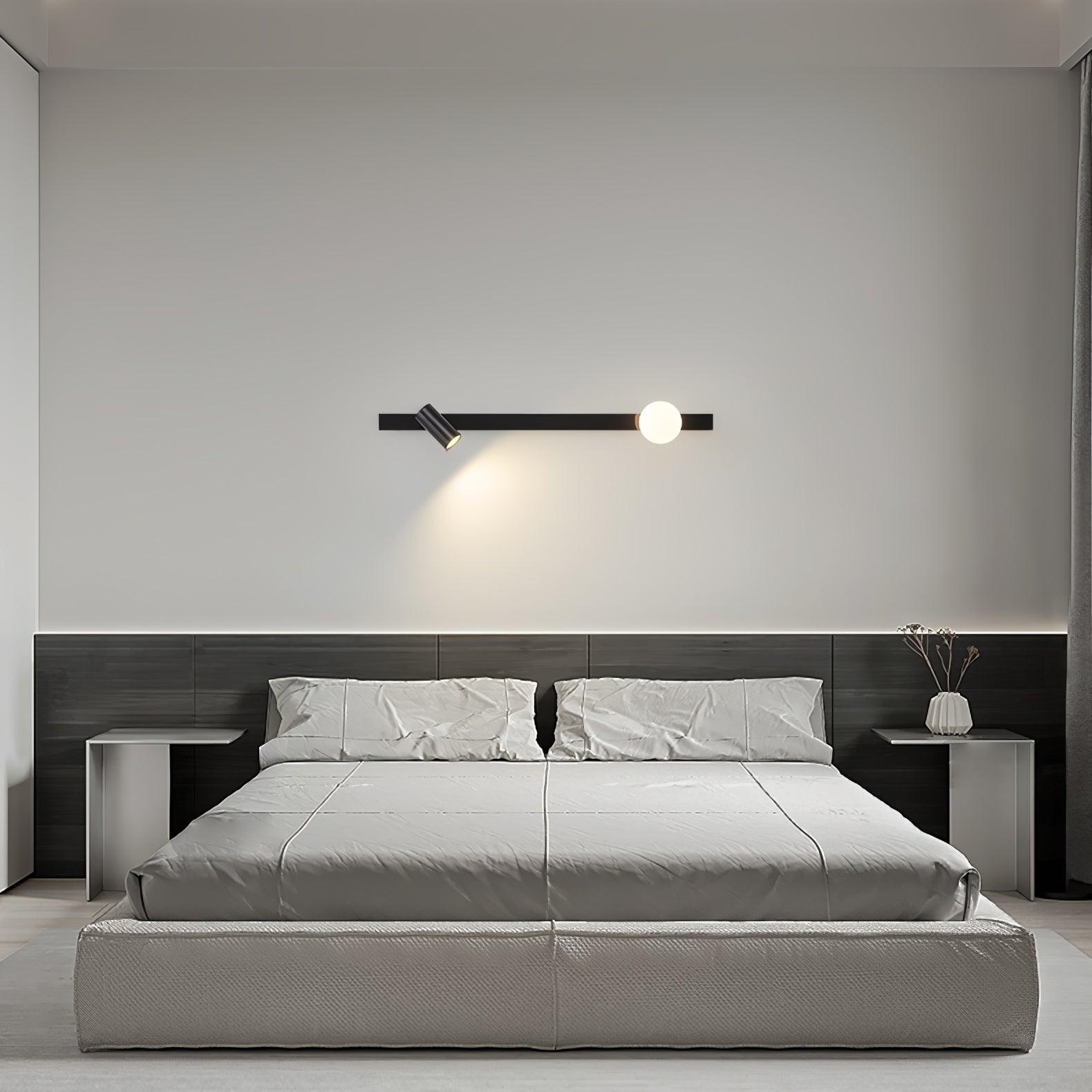 Evlaeiel Long Arm Plug-in Brass Glass Wall Light