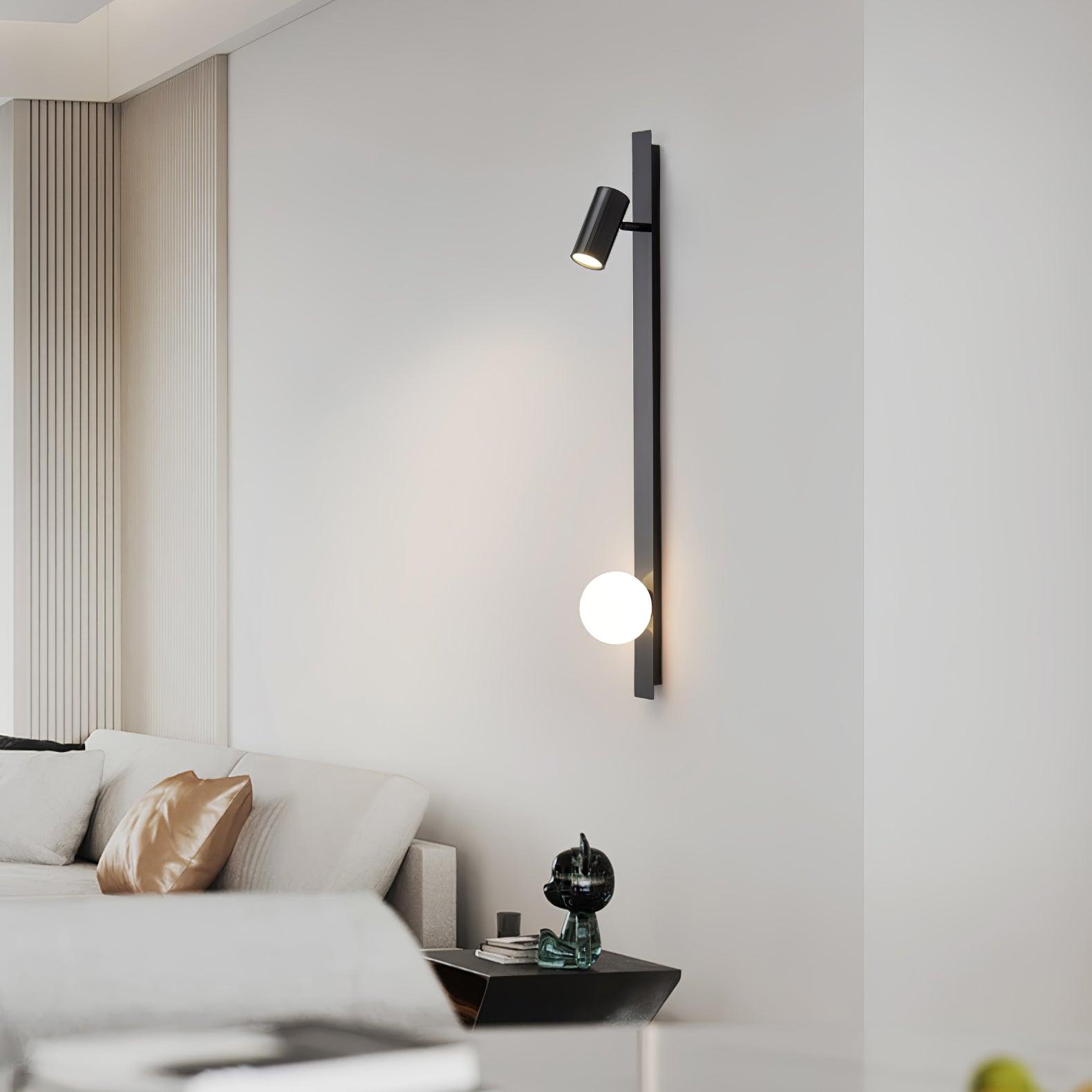 Elarise Lampe Murale en Laiton et Verre Minimaliste