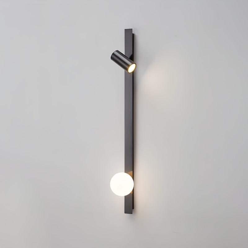 Elarise Lampe Murale en Laiton et Verre Minimaliste
