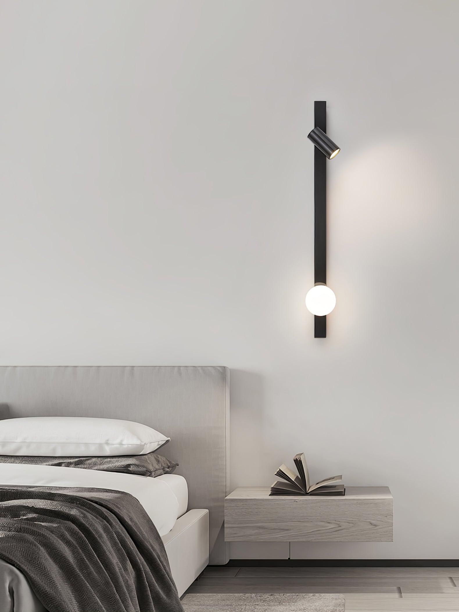 Elarise Lampe Murale en Laiton et Verre Minimaliste