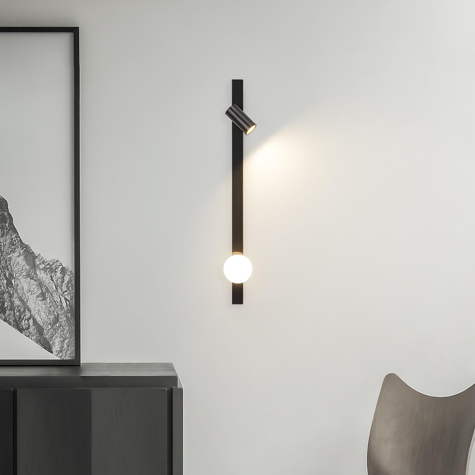 Elarise Lampe Murale en Laiton et Verre Minimaliste