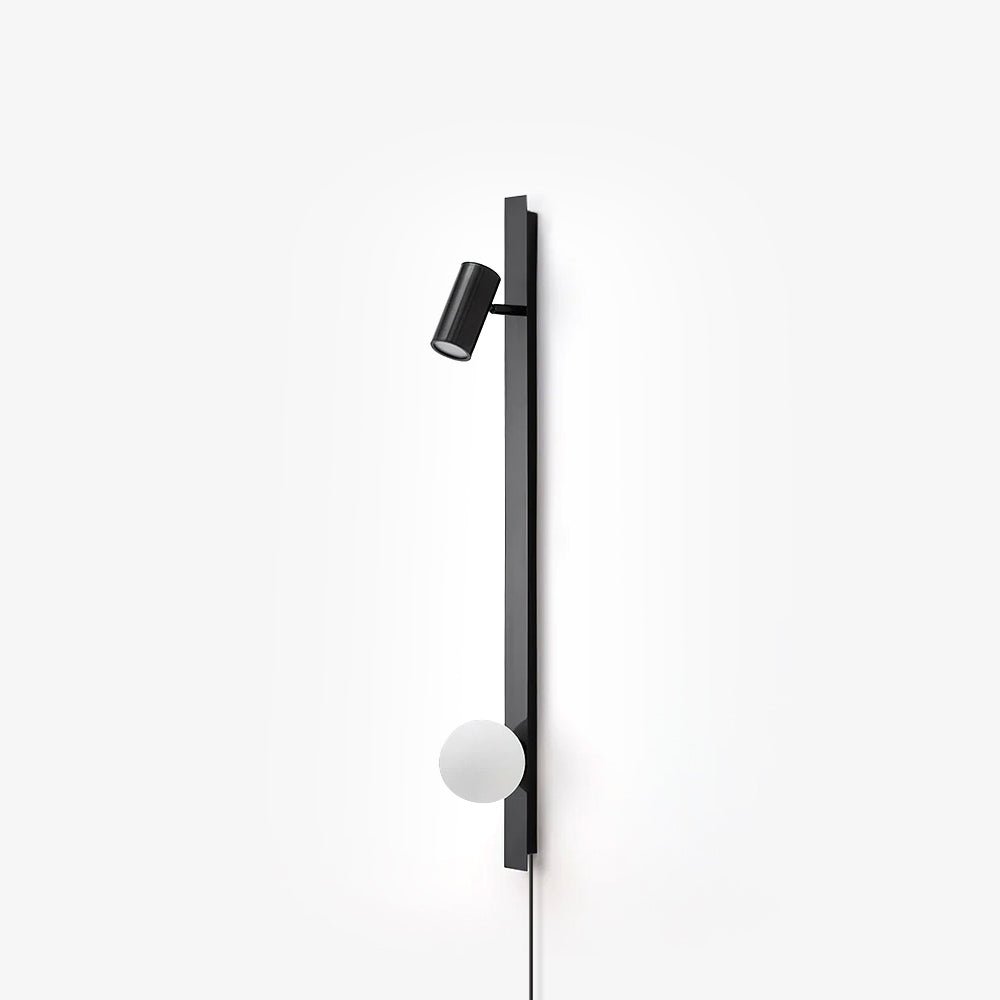 Evlaeiel Long Arm Plug-in Brass Glass Wall Light