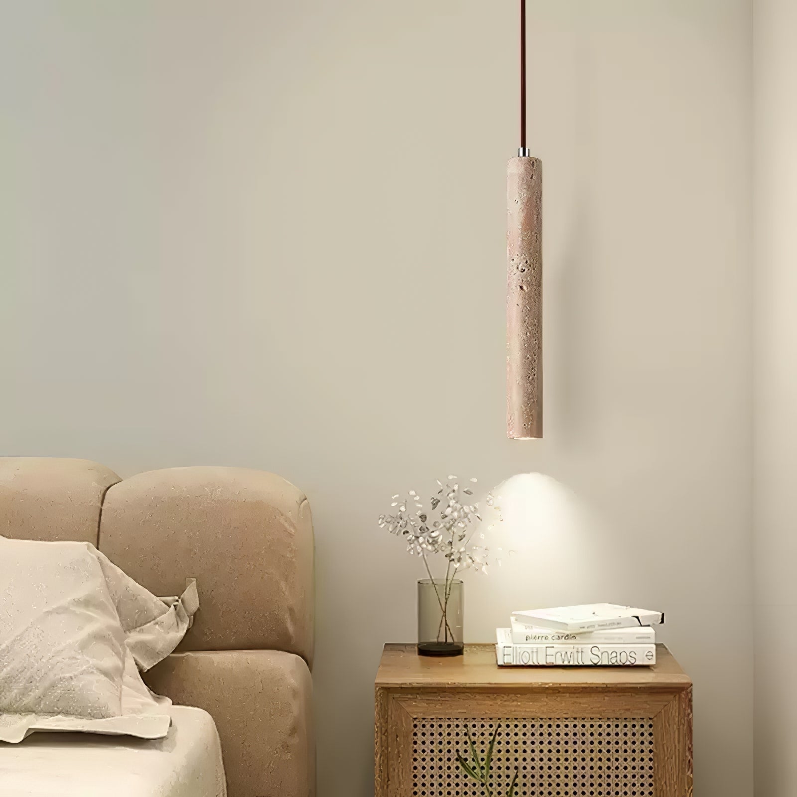 Olvynarae Suspension Cylindrique en Travertin