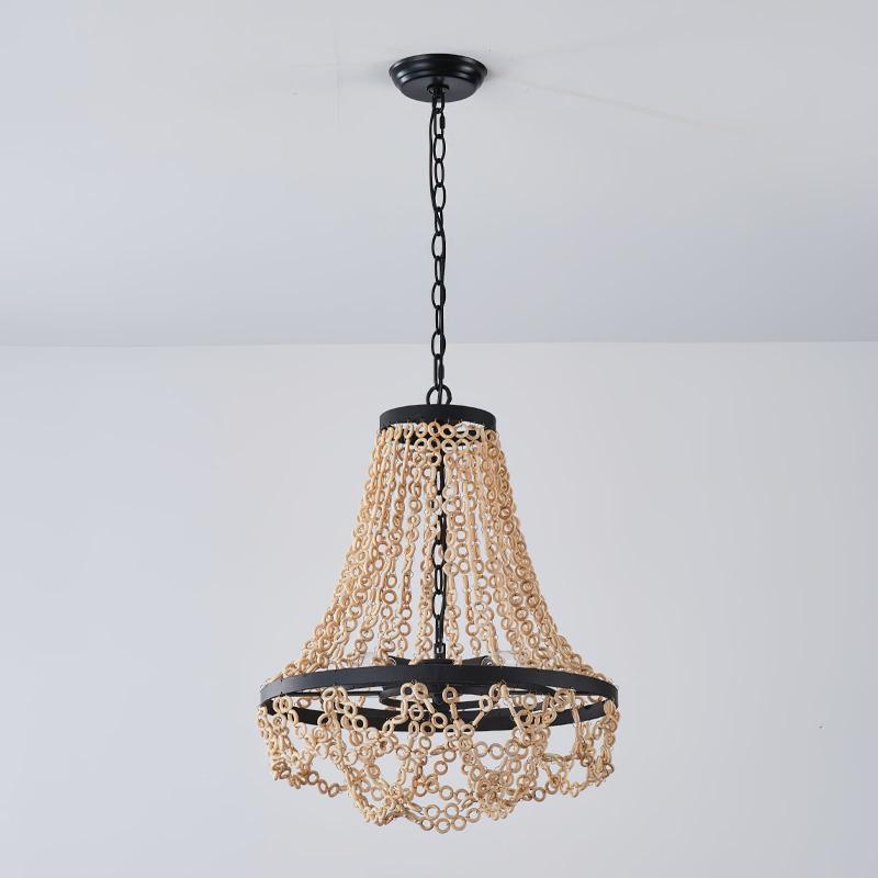 Vevyniel Lustre En Métal Et Bois De Luxe Postmoderne