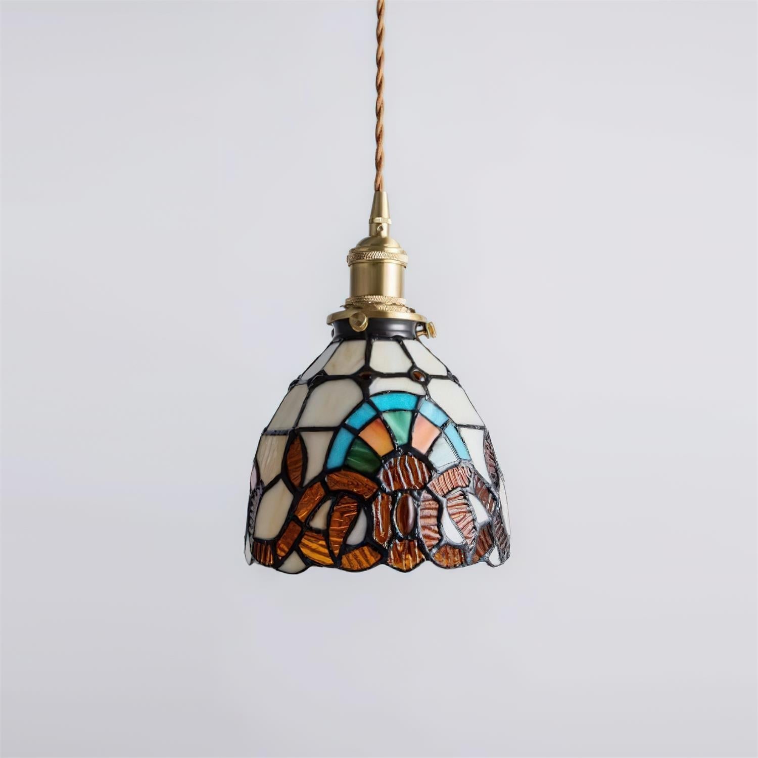 Tiffany Suspension en Verre Effet Mosaïque