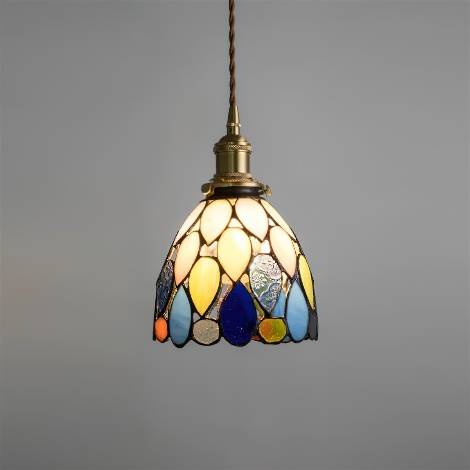 Tiffany Suspension en Verre Effet Mosaïque