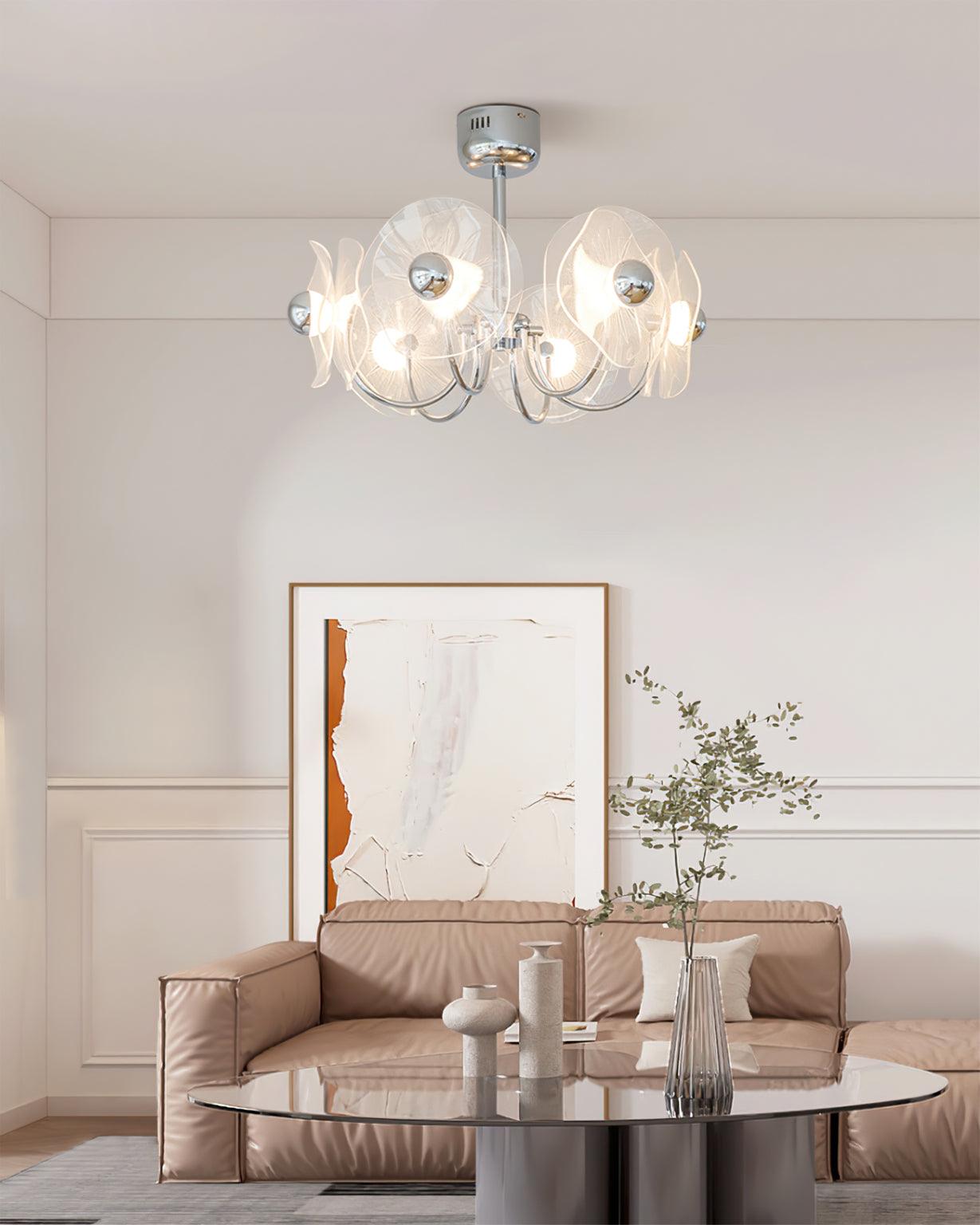 Lotus Lustre Courbe Pétale Bras Moderne Salon