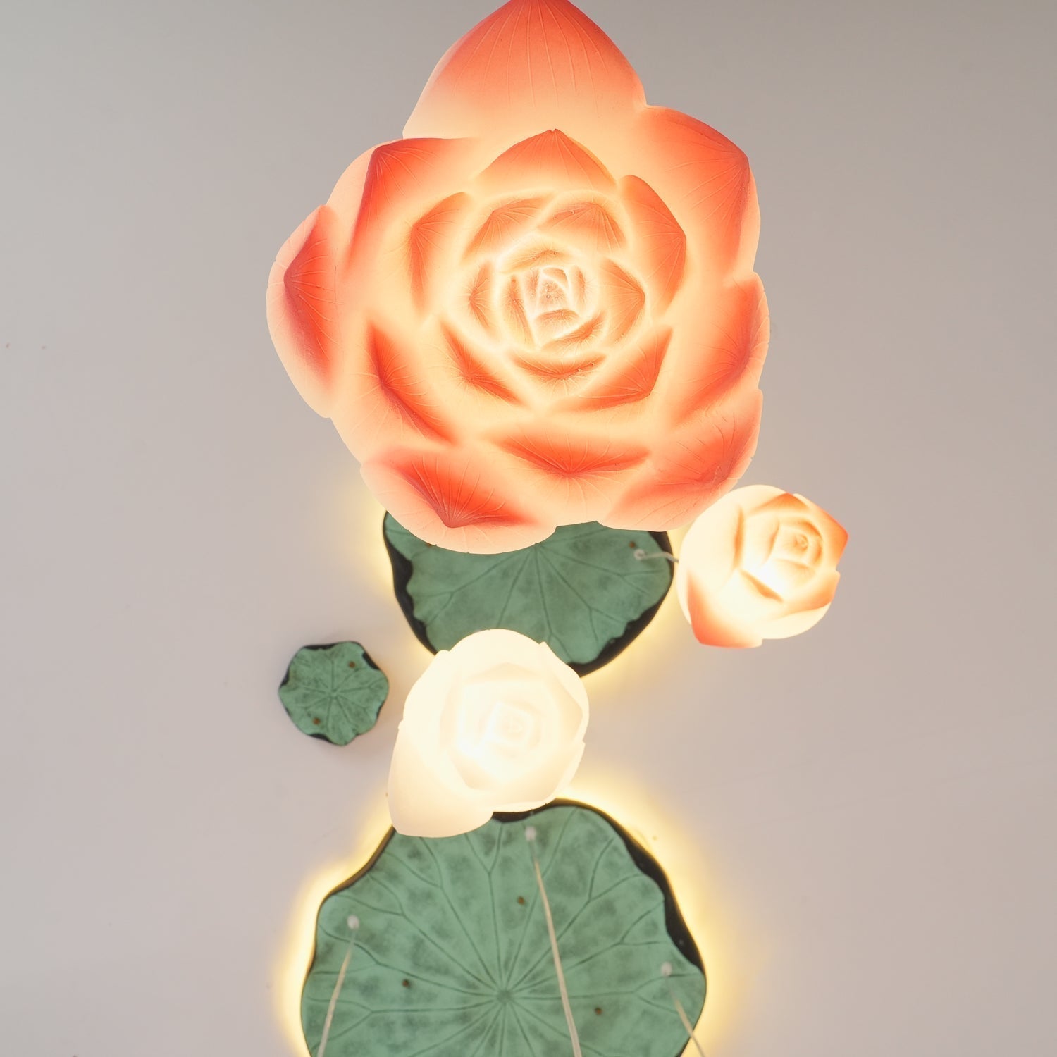 Lustra Suspension 7 Lumières Rose Blanc