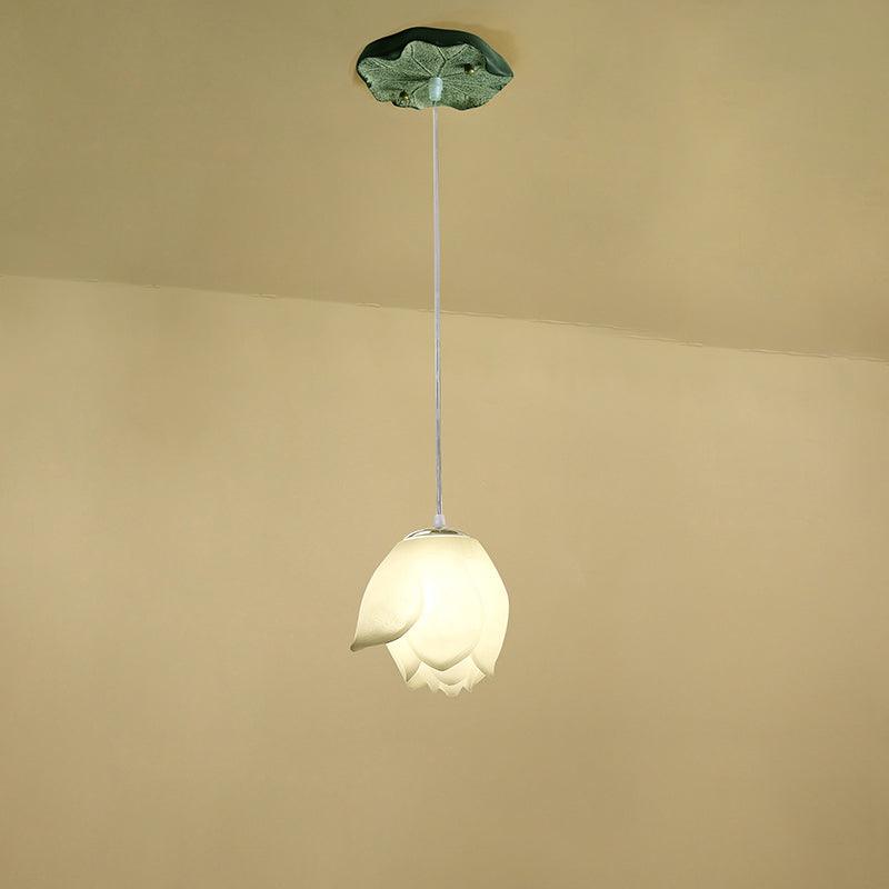 Lustra Suspension 7 Lumières Rose Blanc