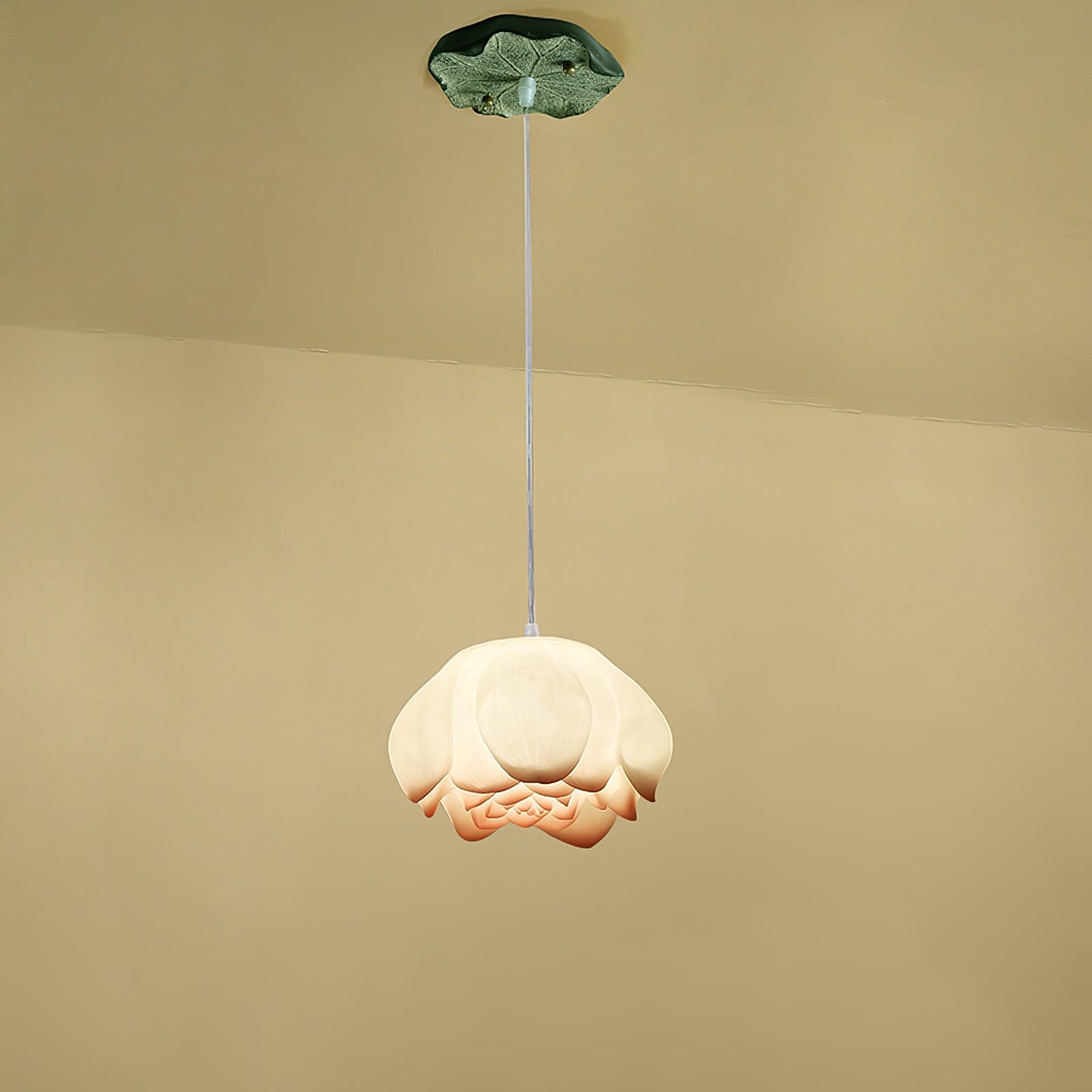Lustra Suspension 7 Lumières Rose Blanc