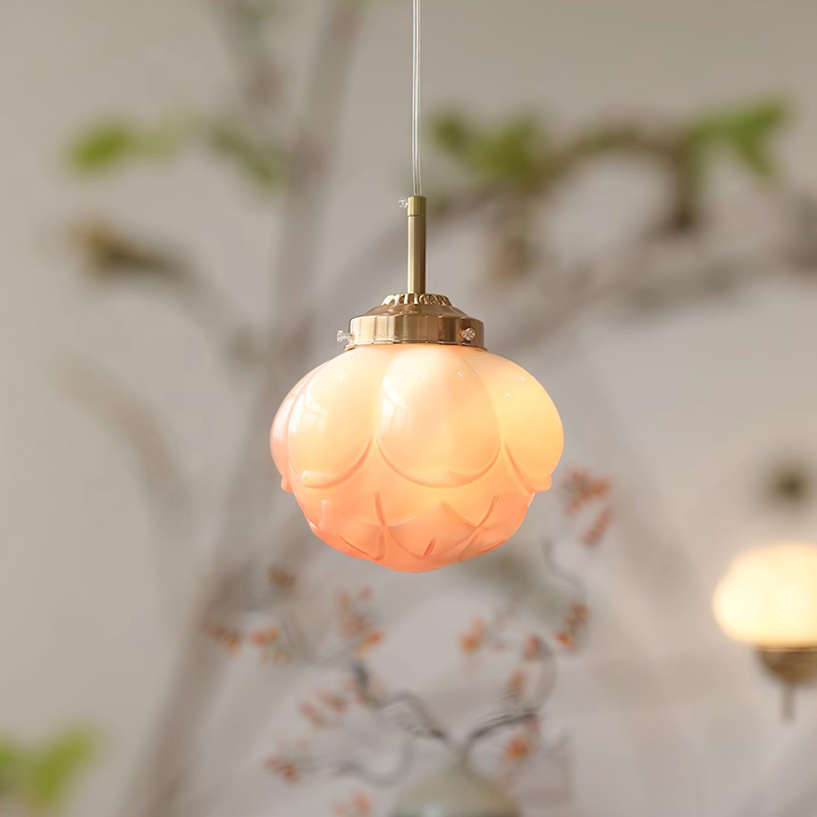 Blaze Suspension Abat-jour Fleur en Verre