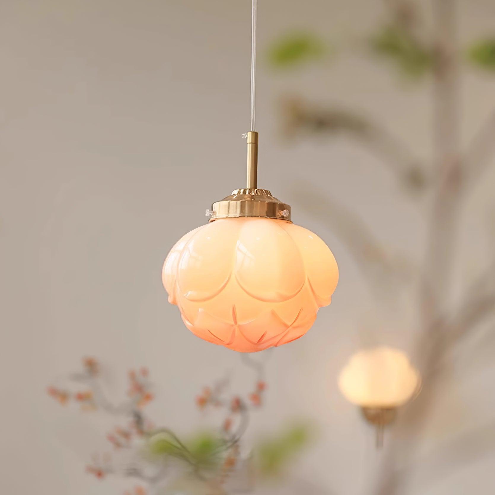 Blaze Suspension Abat-jour Fleur en Verre