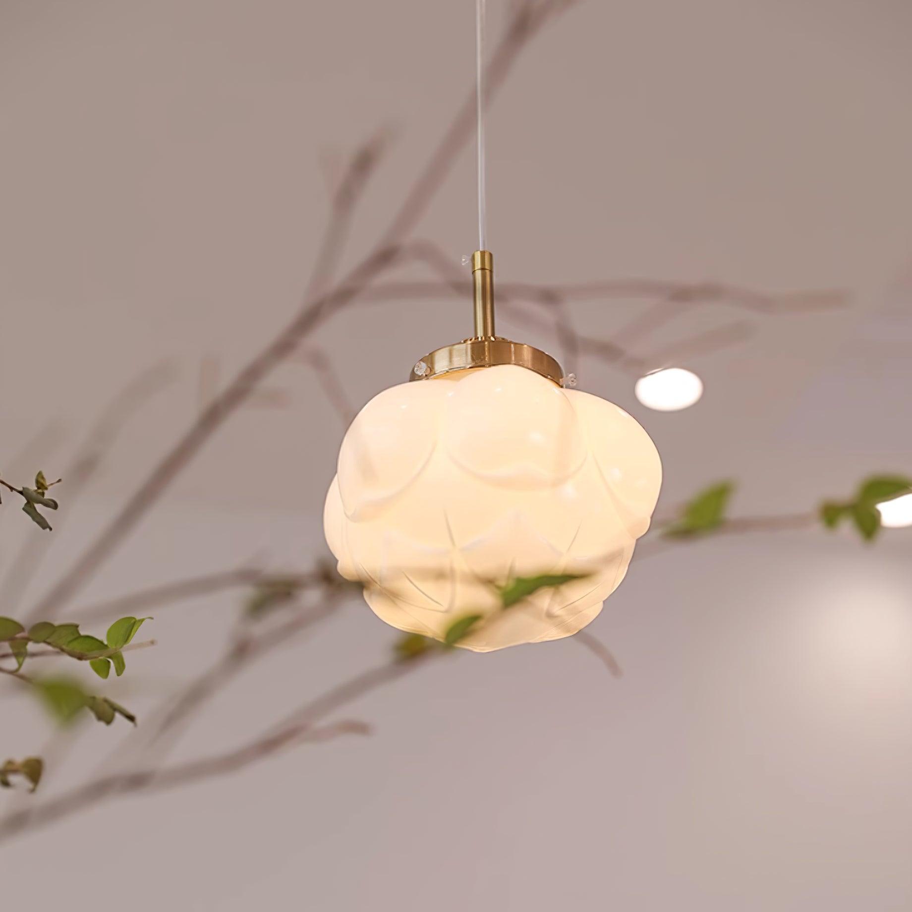 Blaze Suspension Abat-jour Fleur en Verre