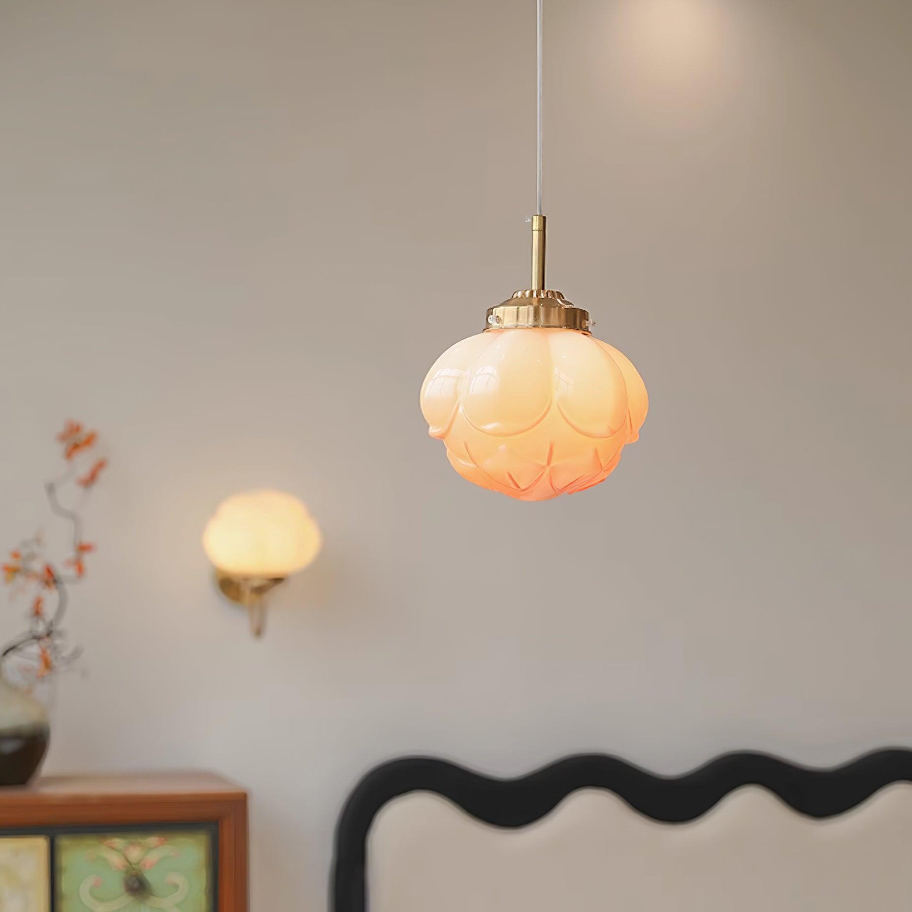 Blaze Suspension Abat-jour Fleur en Verre
