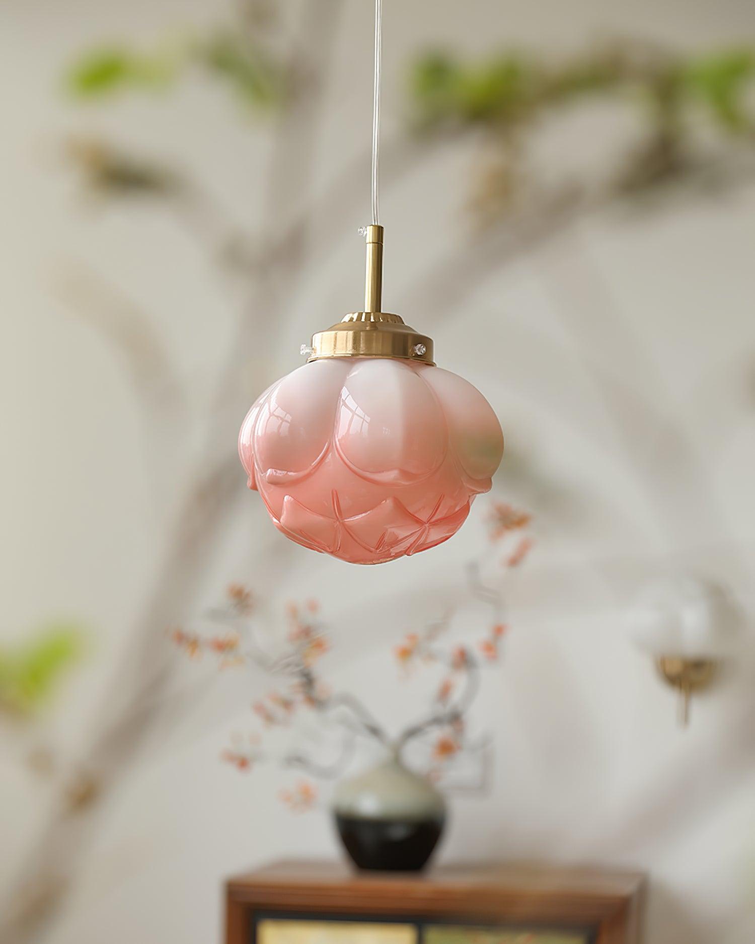 Blaze Suspension Abat-jour Fleur en Verre