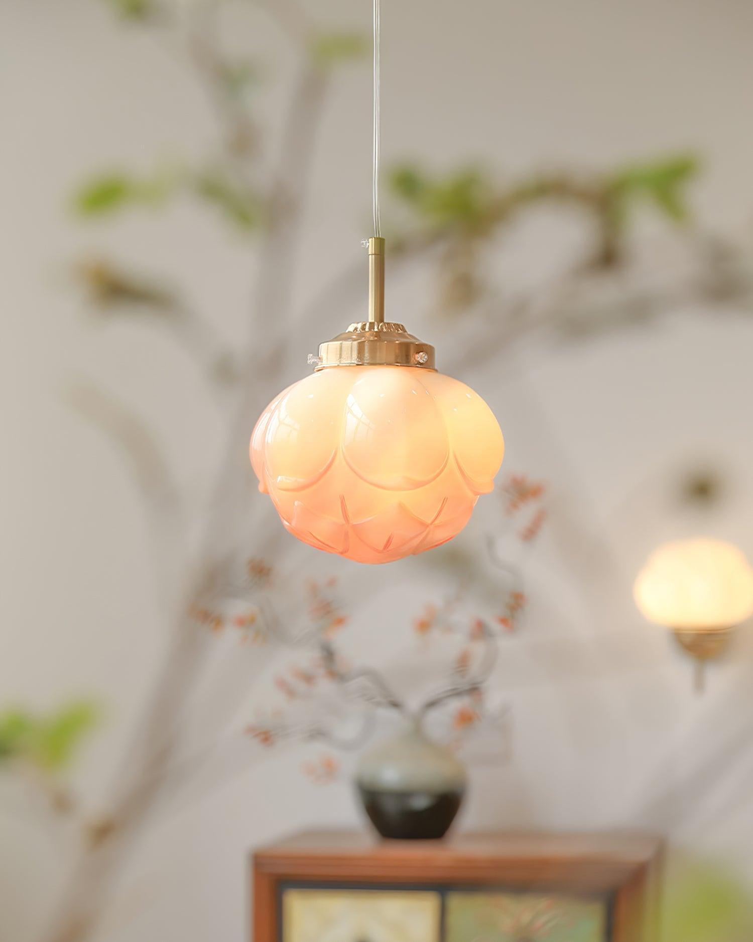 Blaze Suspension Abat-jour Fleur en Verre