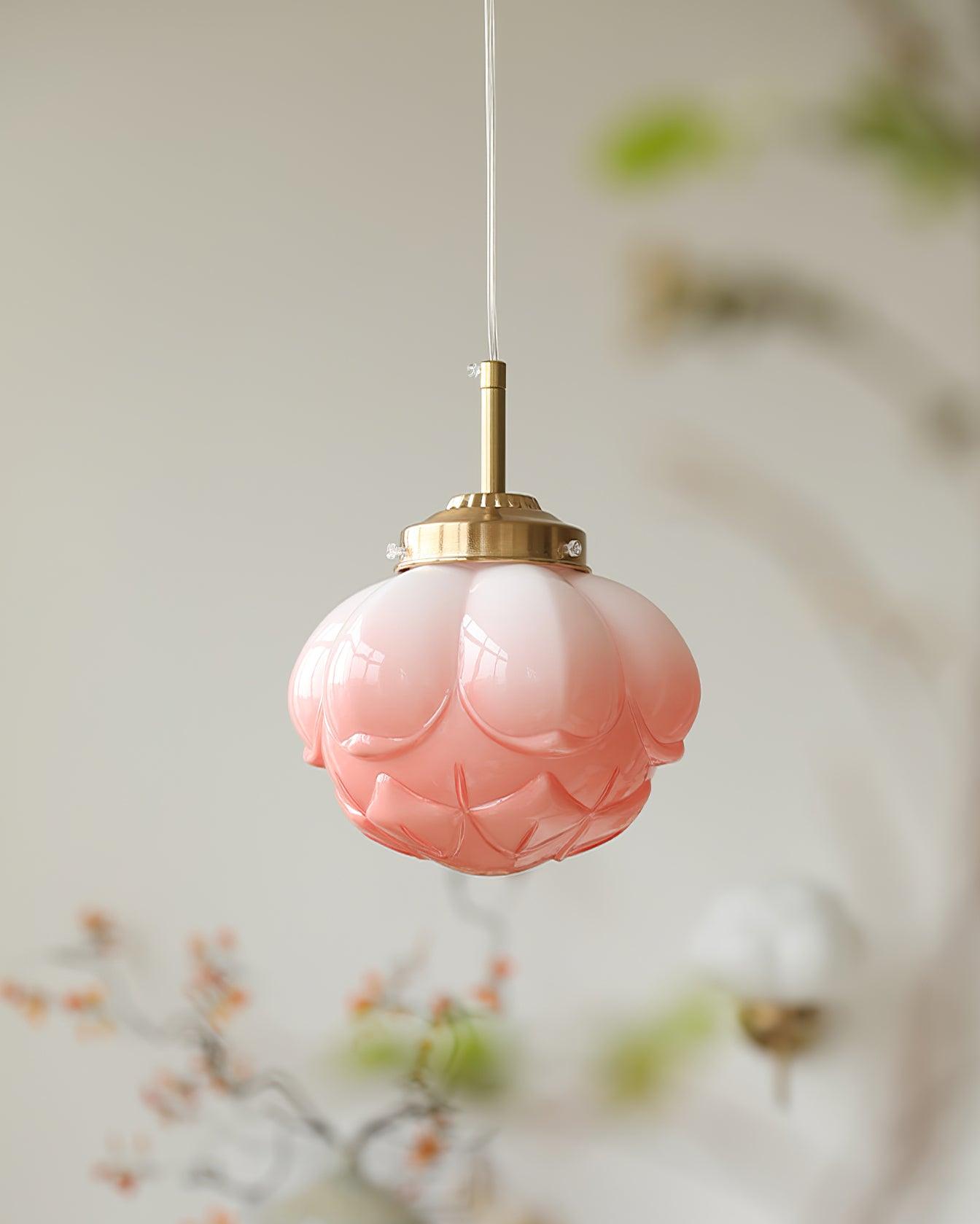 Blaze Suspension Abat-jour Fleur en Verre