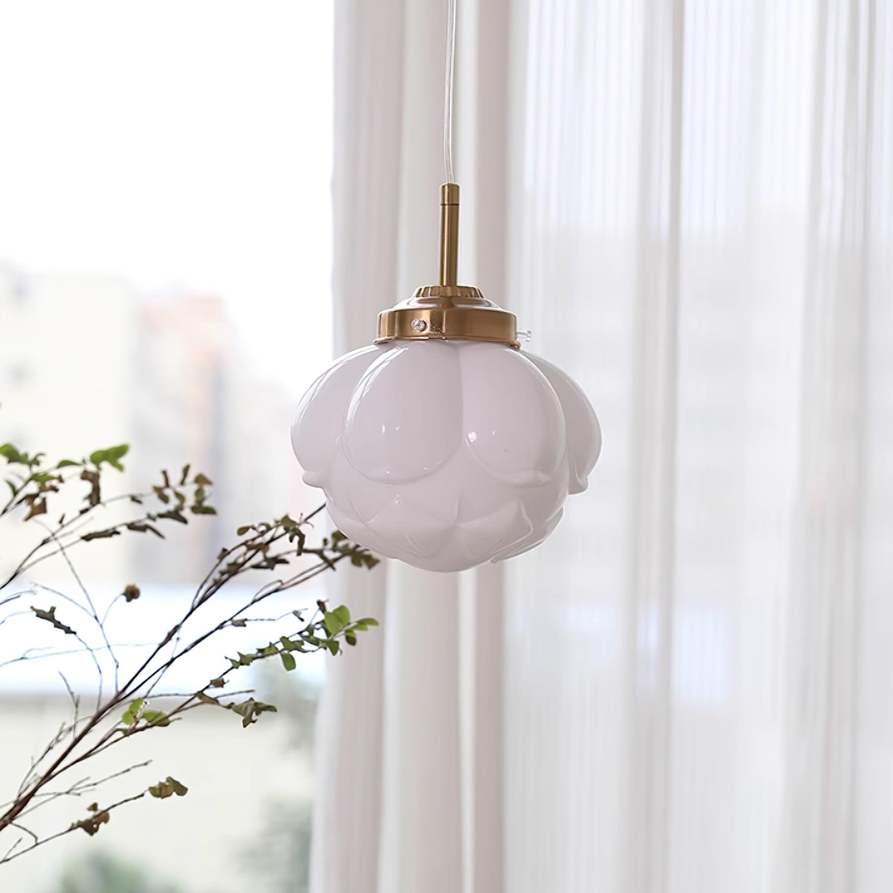 Blaze Suspension Abat-jour Fleur en Verre