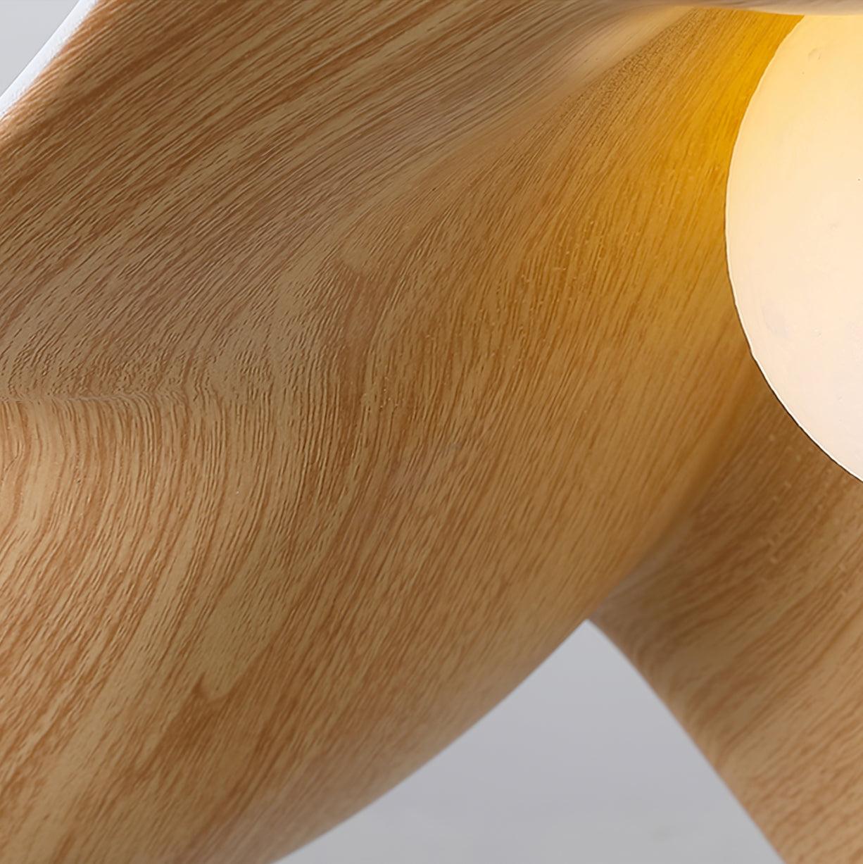 Solara Plafonnier Feuille de Lotus avec finition bois et blanc
