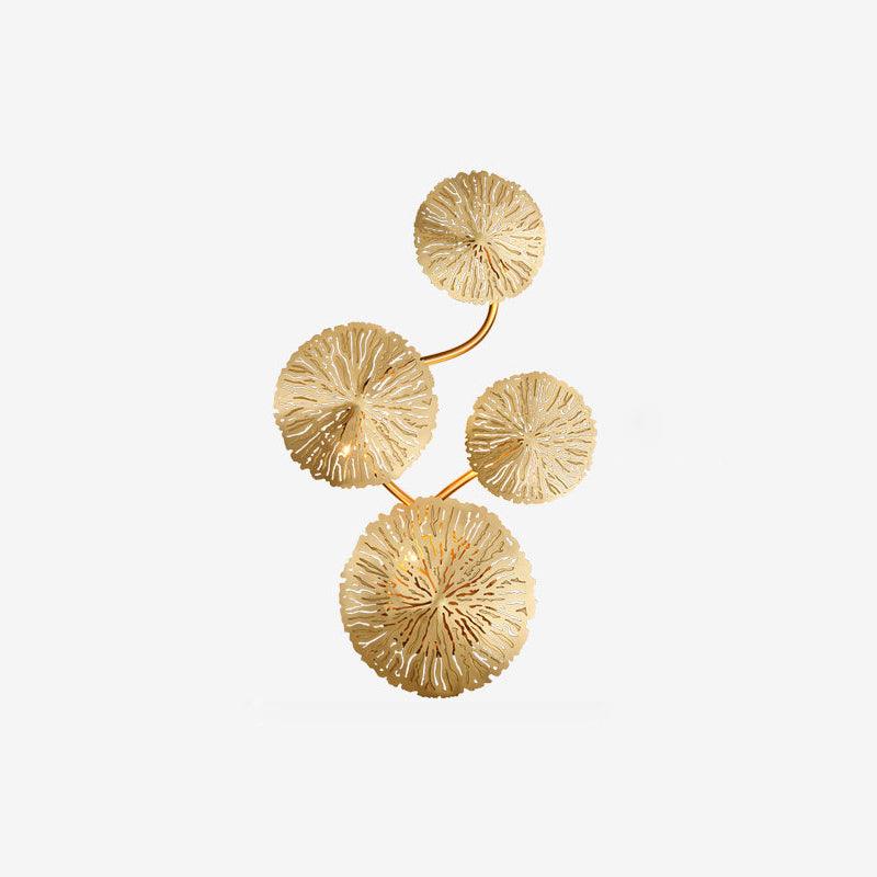 Lustra Applique Murale Feuille De Lotus En Laiton