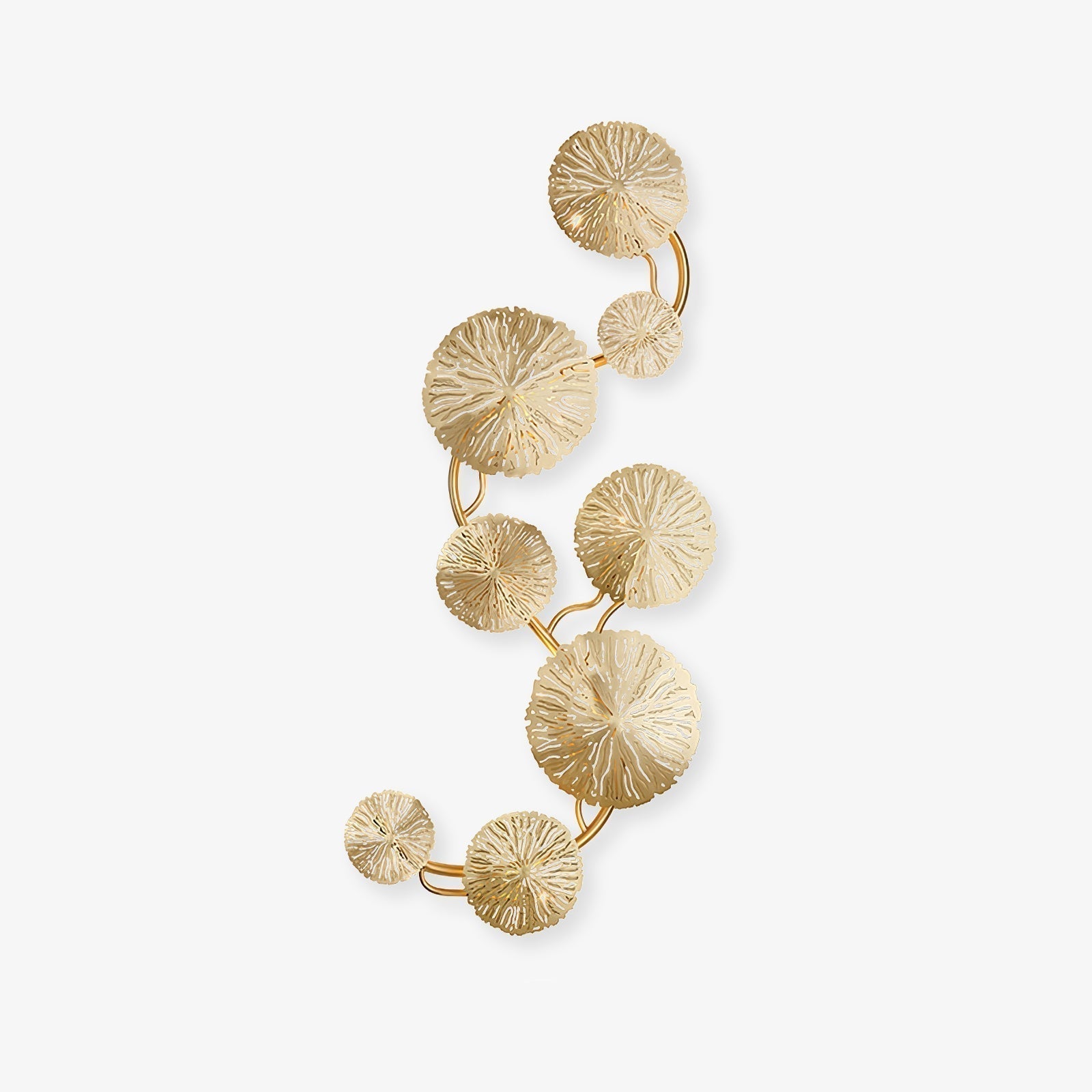 Lustra Applique Murale Feuille De Lotus En Laiton
