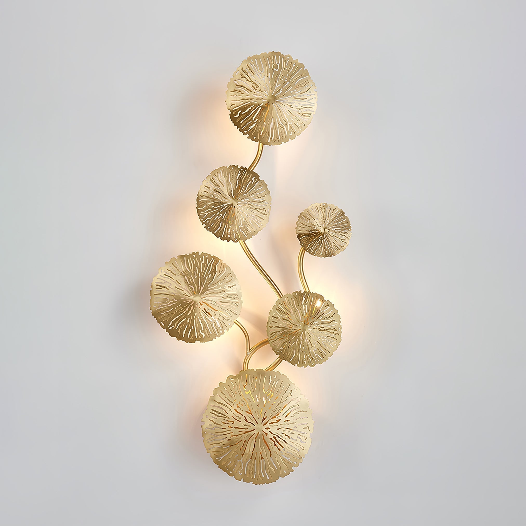 Lustra Applique Murale Feuille De Lotus En Laiton